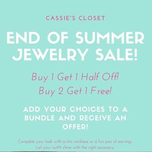End of Summer Jewelry Sale!